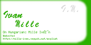 ivan mille business card